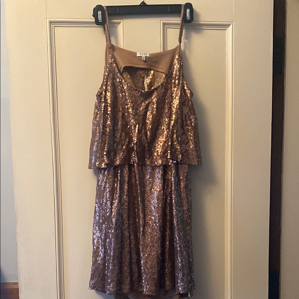 Sequin Dress - Shimmering Brown